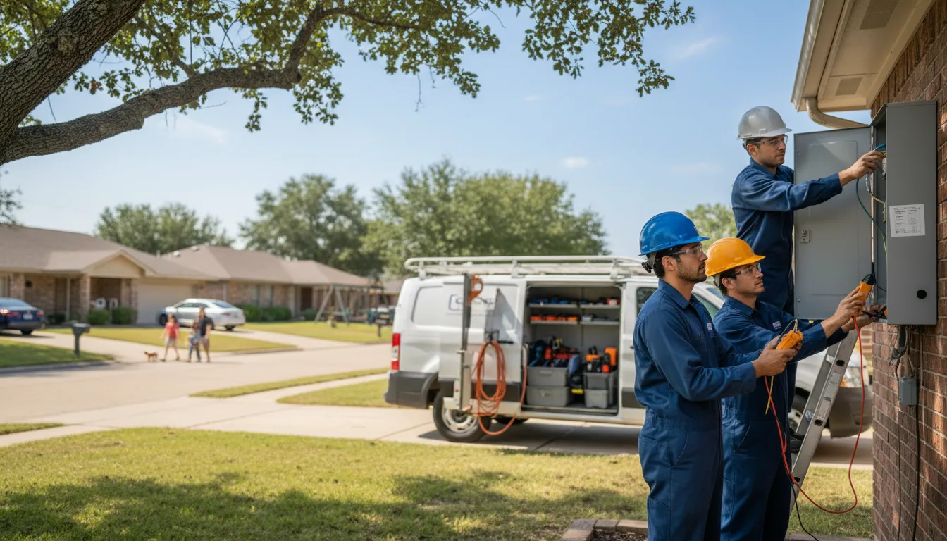 Certified electrician providing emergency electrical services in Saint Jo, TX